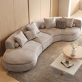 New arrival modern normcore cream style accessible luxury curved fabric sofa living room special-shaped zaji style sofa combination