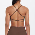 Fashion cross-border thin strap cross back yoga sports intimates large backless breathable fitness bra yoga wear for women