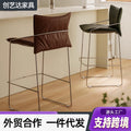 Retro bar chair casualfor home soft backrest high stool medieval style casual makeup chair creative designer chair
