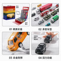Alloy big truck kids toy set - construction, ambulance, police car, military tank & car - new year edition
