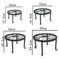 balcony flower pot rack living room floor-standing decorative flower rack storage rack simple single-layer iron indoor flower rack