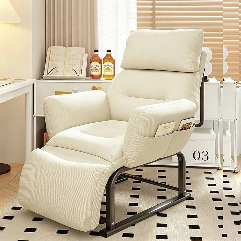 Lazy sofa chair for homesmall apartment multi-level adjustable plaid long sitting casual lounge chair bedroom foldable bed back chair