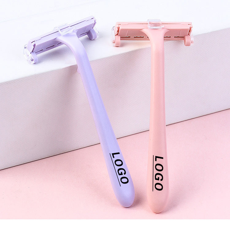 Shaving knife anti-scratch armpit leg hair shaver private parts two-color manual eyebrow razor female hair removal beauty tool