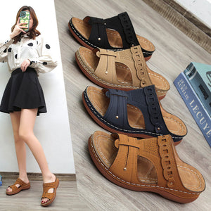 Women's foreign trade slippers - summer  new arrivals: -style fashionable round toe comfortable thong sandals, casual open-toe design