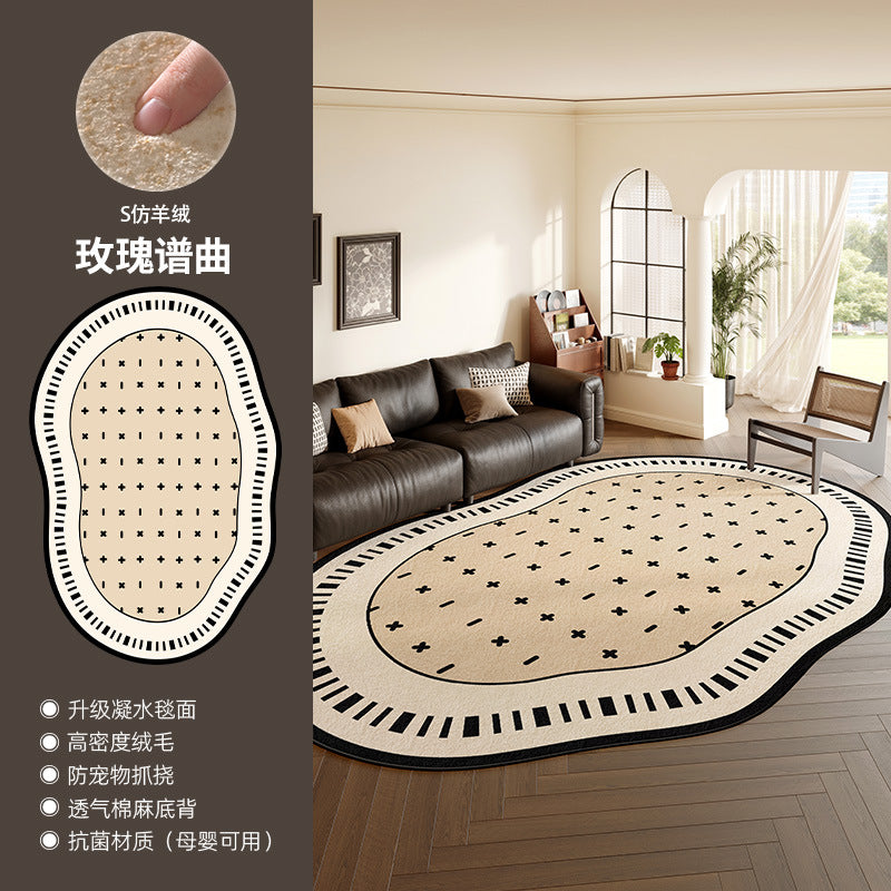 Carpet living room french retronew arrival stain-resistant and easy-care bedside blanket sofa coffee table asymmetrical shaped mat