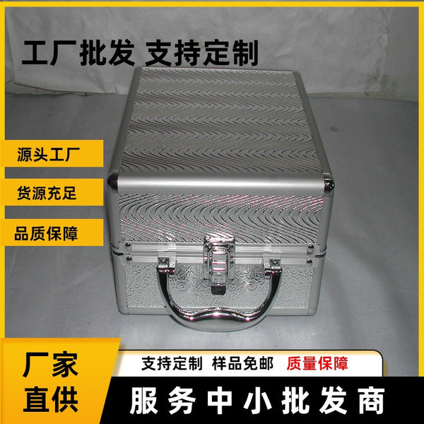 Gifts Cosmetic Bags Customized LOGO Women's Portable Large Capacity Alloy Suitcase Storage Bag Embroidery Tools Bag