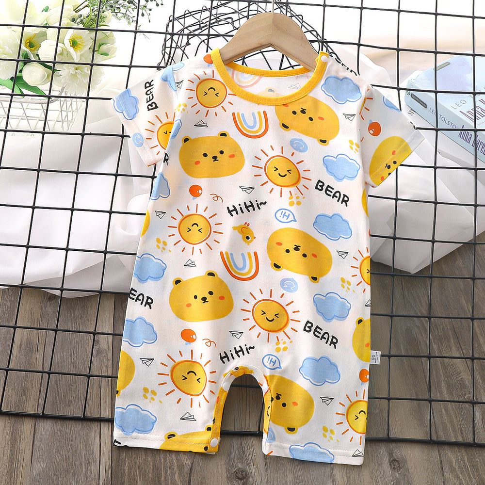 infant romper - new summer collection: korean style, lightweight short-sleeve bodysuit for baby boys and girls