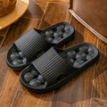 New non-slip home slippers - all-season bath slippers for men and women, soft sole hollow-out design, couple's bathroom drain slippers for dorms