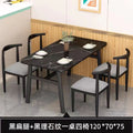 Luxury faux marble commercial dining table - rectangular dining table for wall-mounted use in rental properties, hotels, noodle shops, and restaurants - dining table and chair set