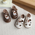 Custom girls' anti-slip sandals - new summer collection: stylish cartoon soft-soled hollow-out flats, versatile little leather shoes for kids