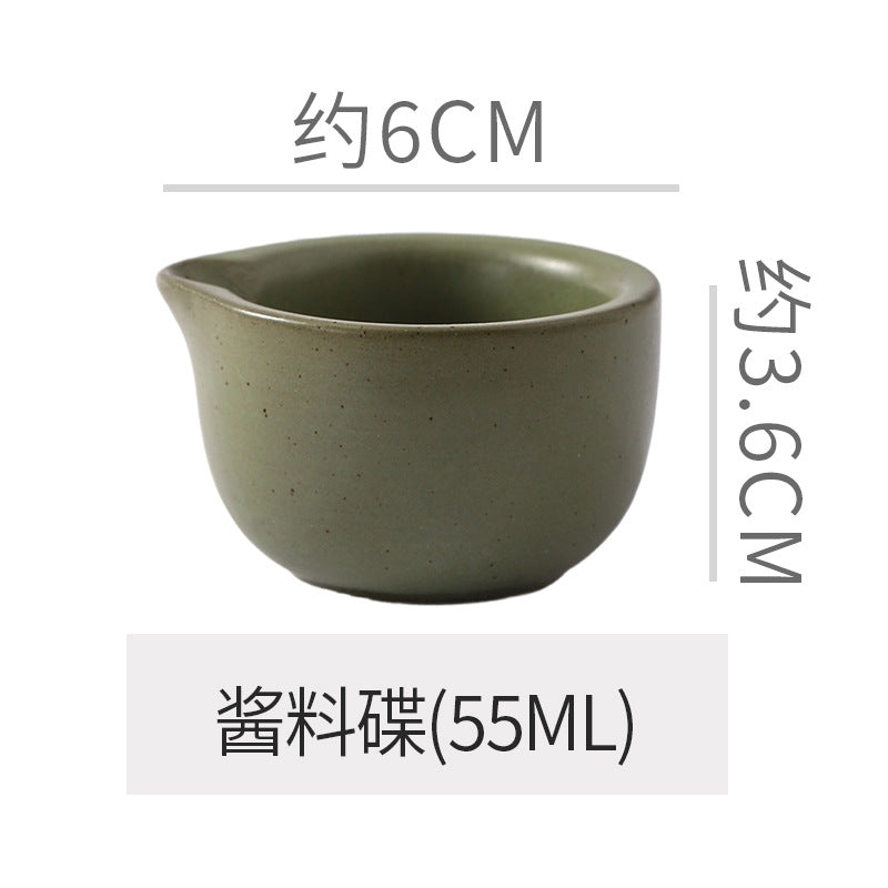 Retro kiln turned stylish small milk pot restaurant hotel ceramic small flavor dish hot pot dipping dish seasoning sauce small milk pot