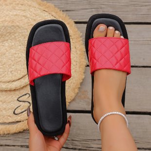 summer new arrival: plus-size chunky sole slides for women (sizes 36-42). wholesale available. dropshipping to  &