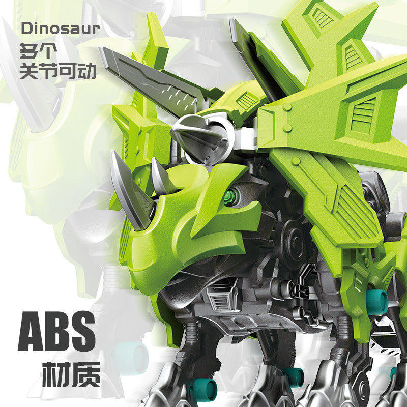 Dinosaur electric toy Triceratops mammoth simulation mechanical Tyrannosaurus rex children's creative puzzle assembly model