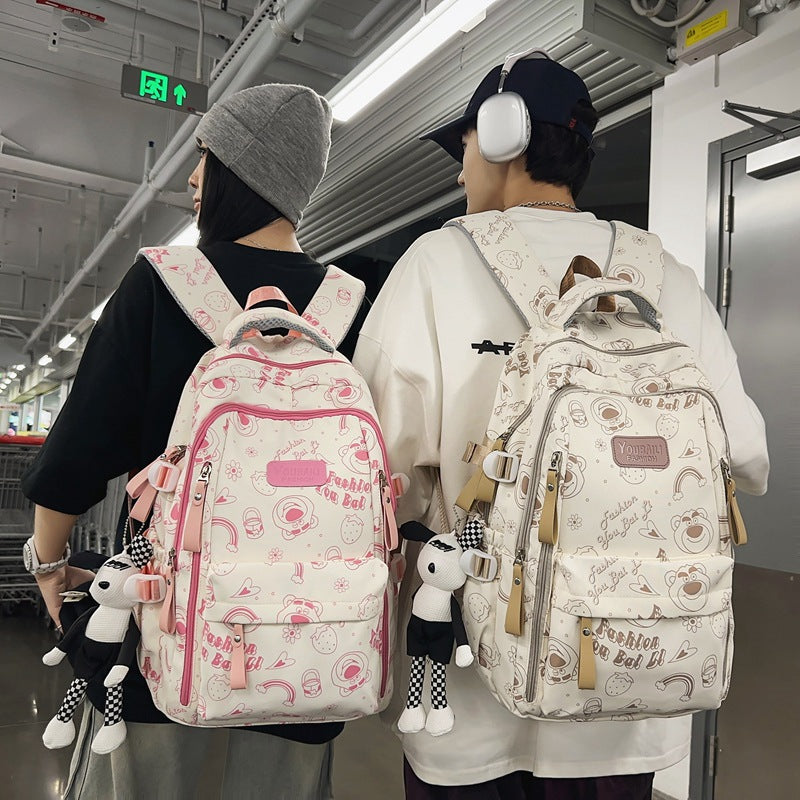 School bag for primary school students in grades 3-9, large-capacity and lightweight backpack 2024 new high-value backpack for junior and high school students