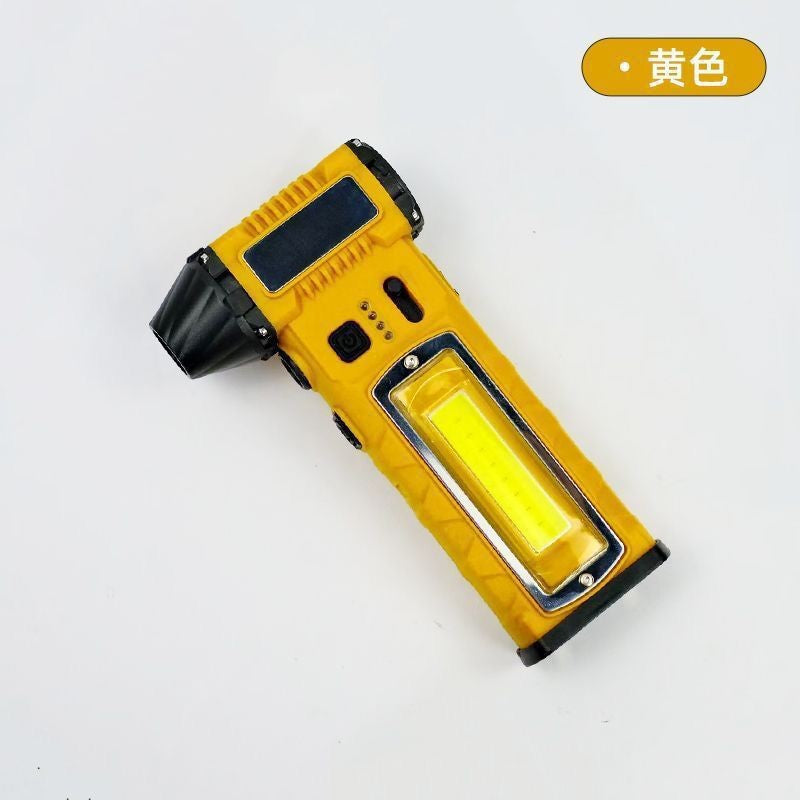 Cross-border new car handheld hair dryer violent fan usb charging COB lighting fan car vacuuming