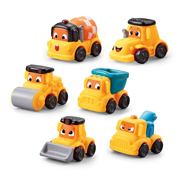 Cross-border  export children's cartoon construction car vinyl car boy playable boy toy car gift