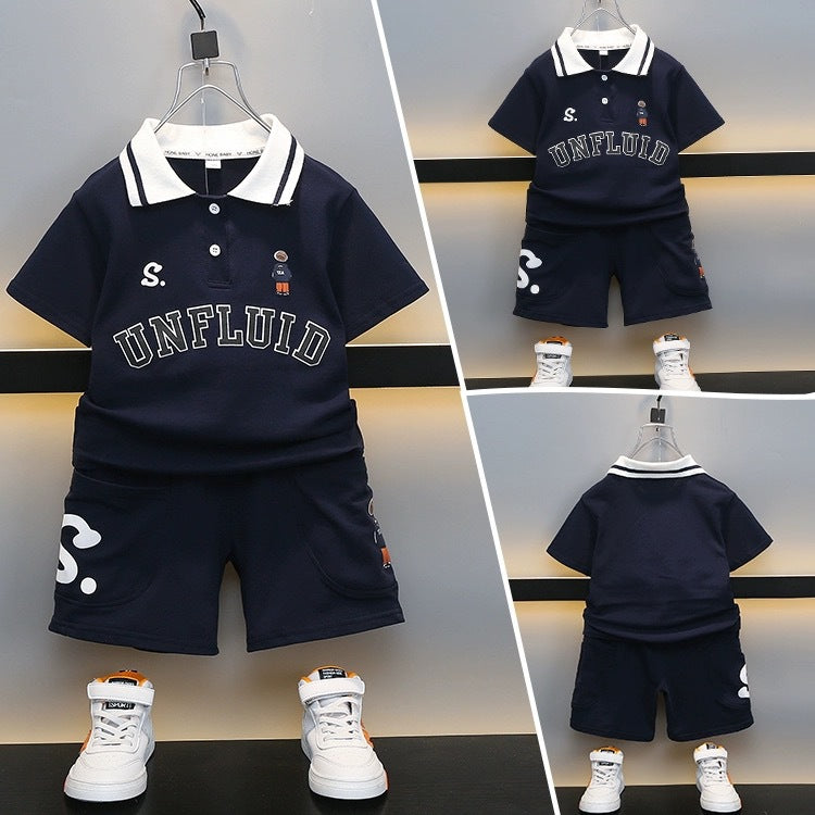 Boys' short-sleeve outfit set - new  summer collection: athletic two-piece set for young boys (sizes for toddlers to pre-teens)