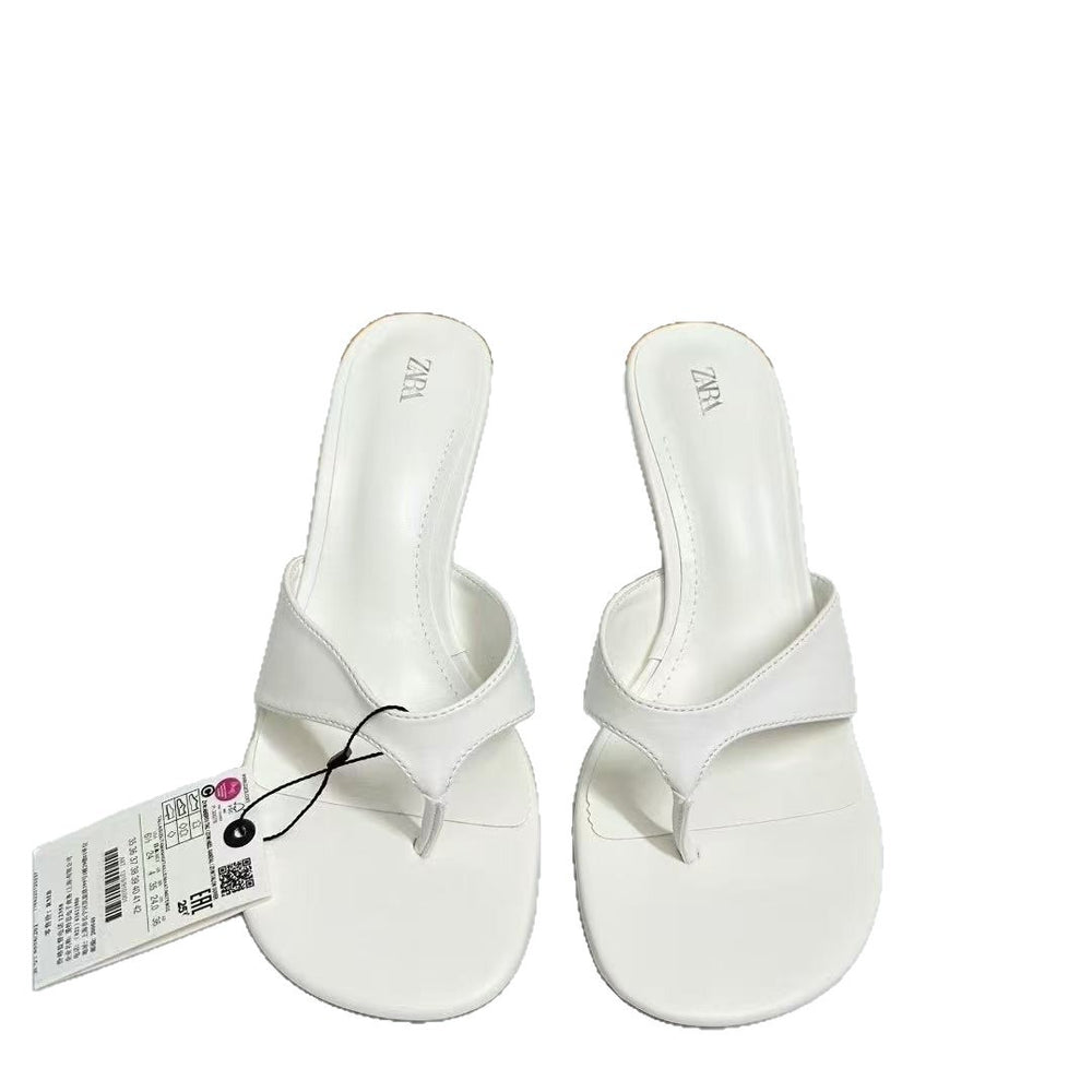 Za's 2025 new french-style thong sandals: elegant and versatile summer footwear