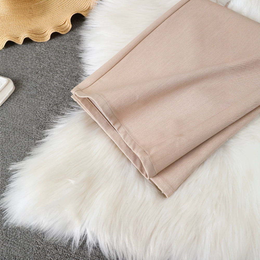 Women's elegant casual sleeveless set: round neck cropped backless top & high-waisted pants - minimalist commute style two-piece