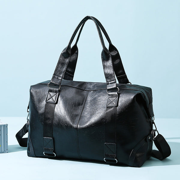 Spot wholesale PU men's Korean version casual messenger travel bag  large-capacity luggage bag men's bag manufacturer wholesale