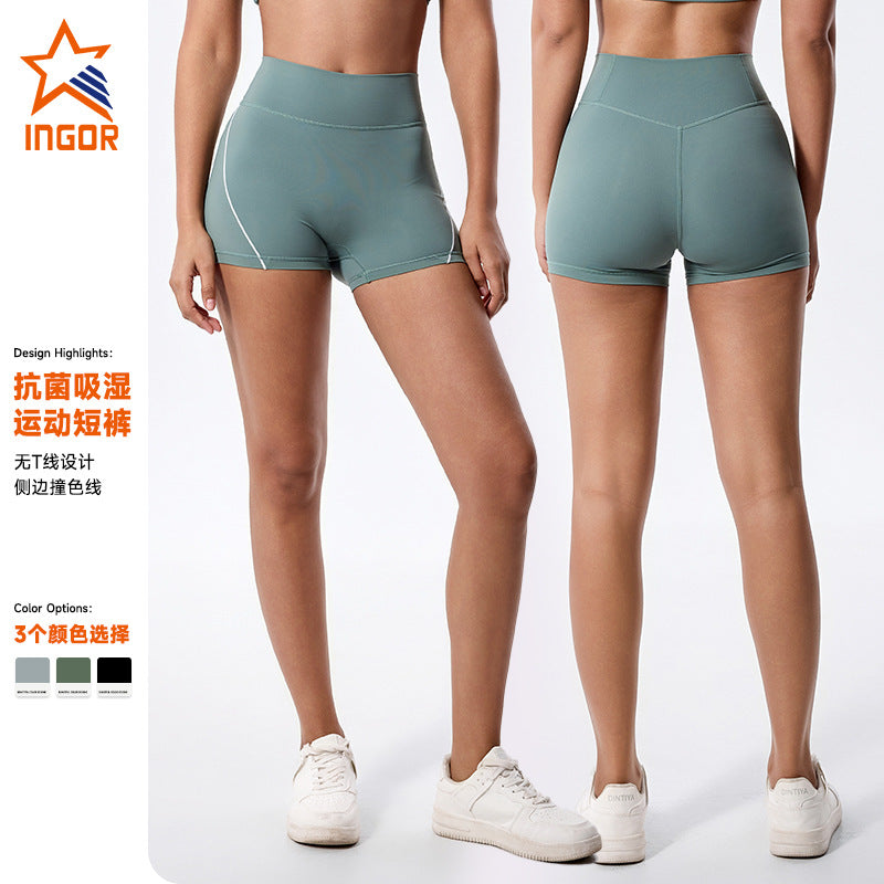 Ready-to-ship cross-border 3inch high-waisted compression shorts - slimming, stretchy, butt-lifting, and perfect for yoga or everyday wear