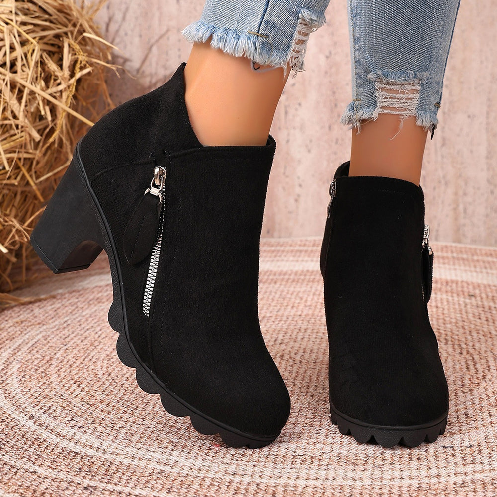 summer new arrival: plus size women's casual comfortable chic side-zip flats - wholesale