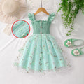 Girls' dress for toddlers and young children, ruffled cami top with mesh skirt