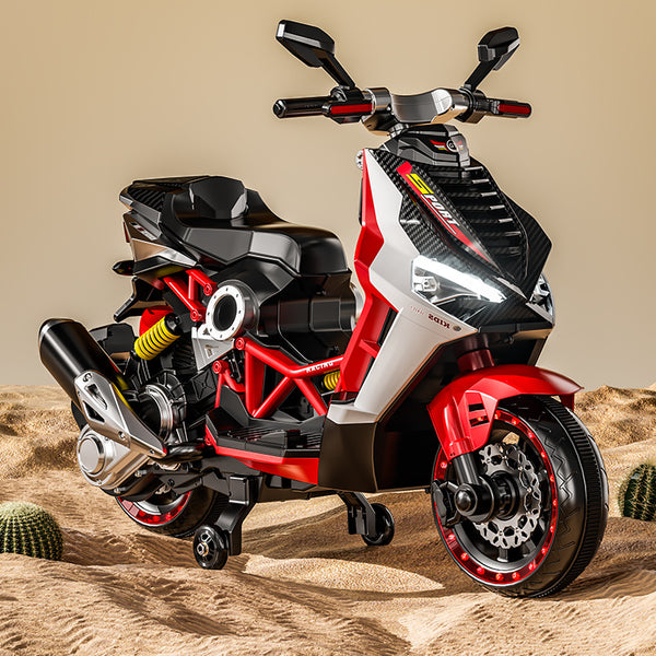 Children's electric motorcycle charging tricycle baby can sit toy car remote control dual drive children's battery toys