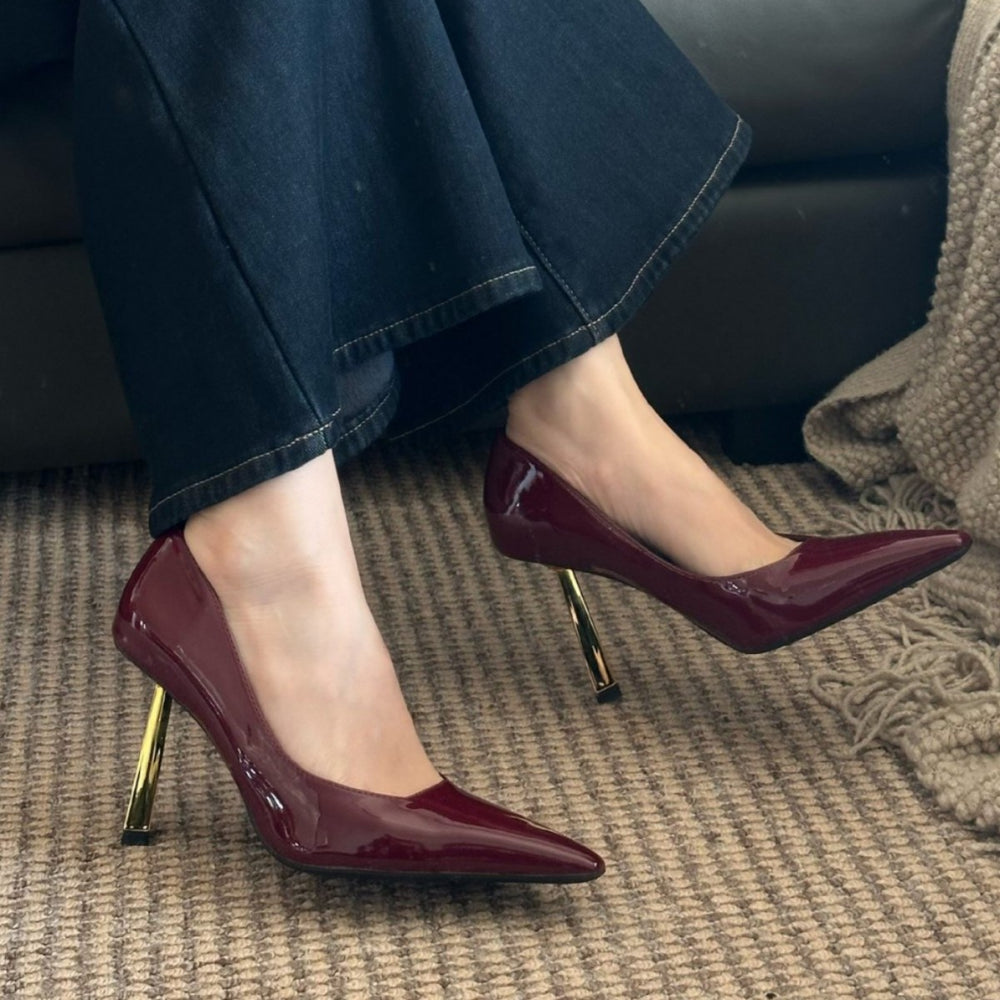 Yx2026new arrival small gold root black suede flatsflats thin heel fashioneasiest for matchelegant pointed toe high heels for women