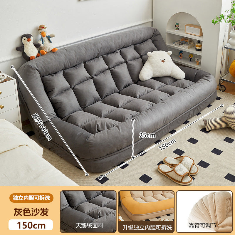 Beanbag sofa can lie down and sleep on the balcony, huge tatami double small apartment rental room human dog house
