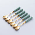 Avocado green gold spoon