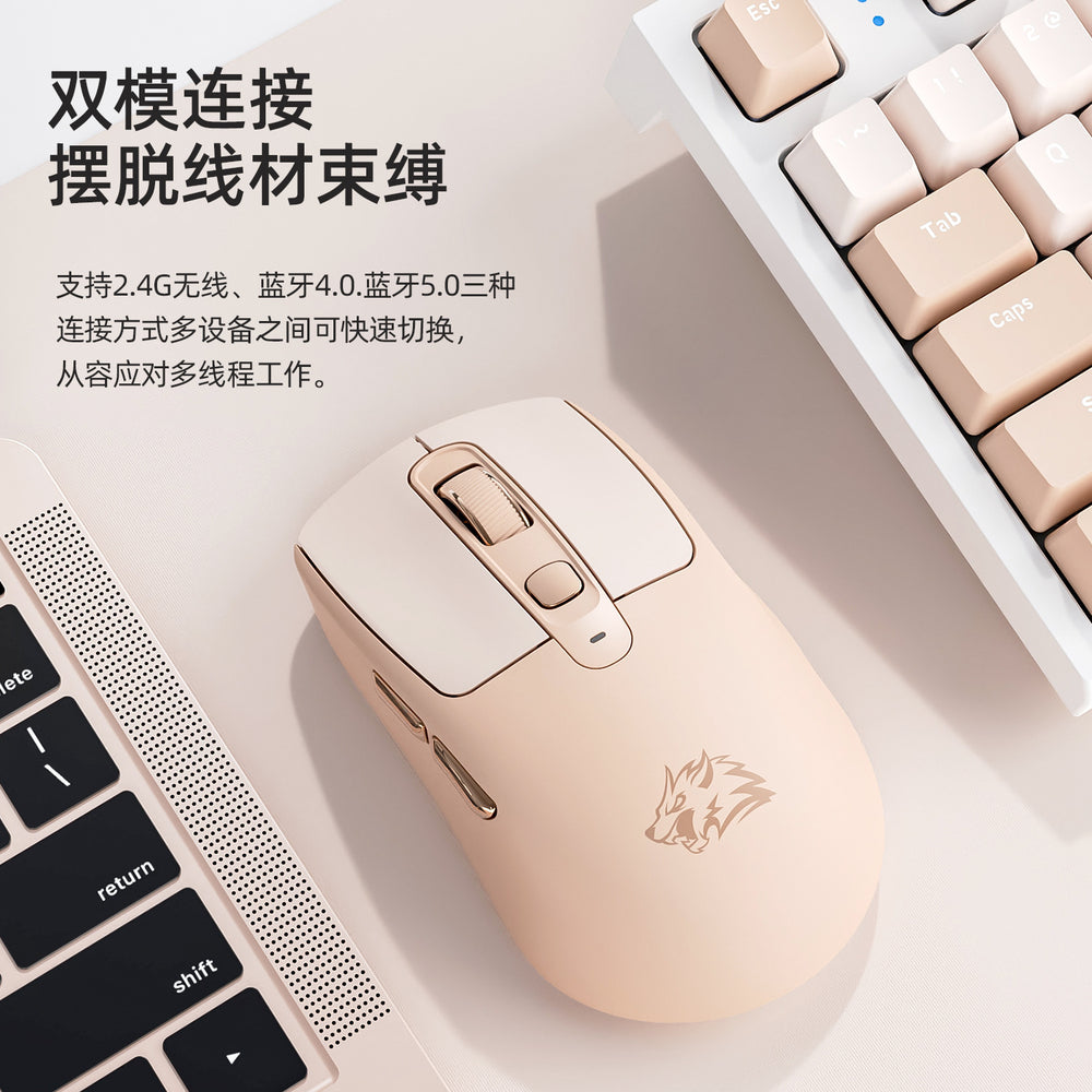 Free wolf a3 wireless bluetooth dual-mode mouse - rechargeable, low profile, for laptop, office, and gaming