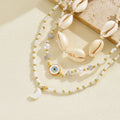 Pearl necklace wholesale: european & american cross-border jewelry sets for women - beach vacation style, seashell necklaces, light luxury niche accessories