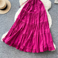 Frenchromantic style suspender earrings dress women's summer straps waist slimming look a-line cake draped long skirt
