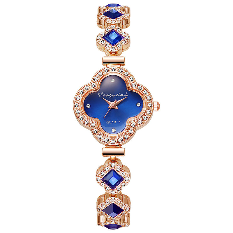 Live hot selling best sellingfashion four-leaf clover bracelet quartz watch emerald women's watch women's watch manufacturer wholesale