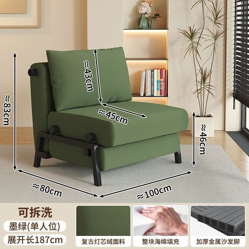 Sofa bed foldable dual-purpose small apartment b&b dual-purpose sofa living room study balcony can sit and lie down telescopic sofa