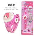 Tiktok live stream rotating colorful lights music hello kitty unicorn cartoon children's toy watch flip cover toy watch gift
