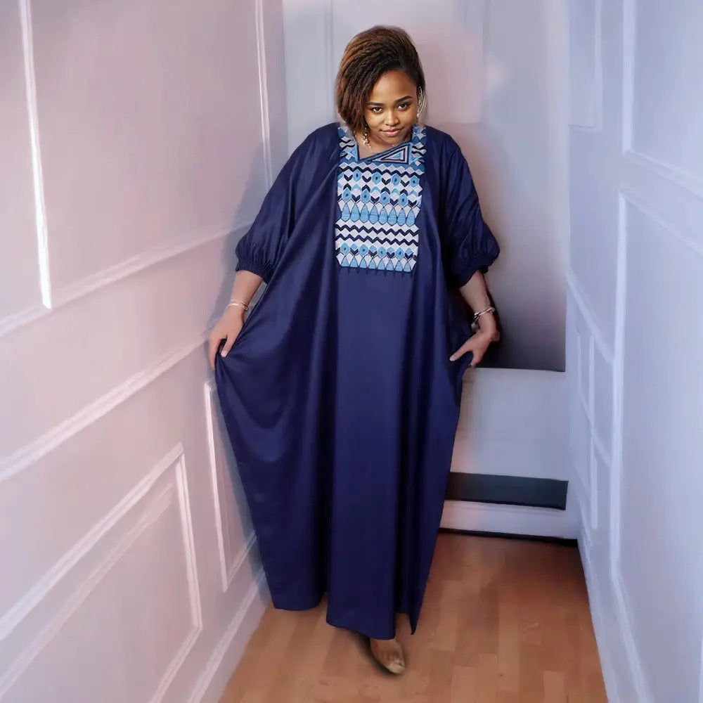 supply of african women's clothing plus size full craftsmanship plus fragrant robe   loose dress headscarf
