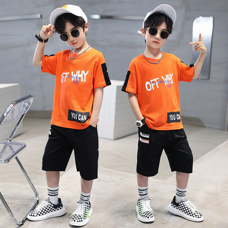 Boys' summer outfit set:  new summer collection - lightweight, sporty, cool & trendy styles for mid-to-large boys