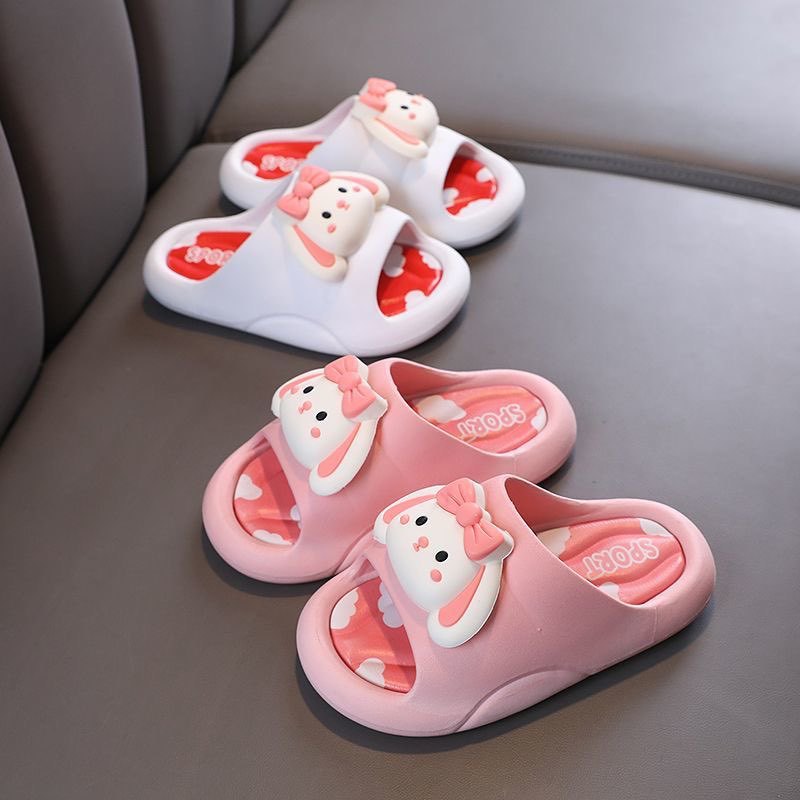 Cute kids' slippers - summer anti-slip bath soft sole bathroom cartoon indoor girls' home baby girl slippers
