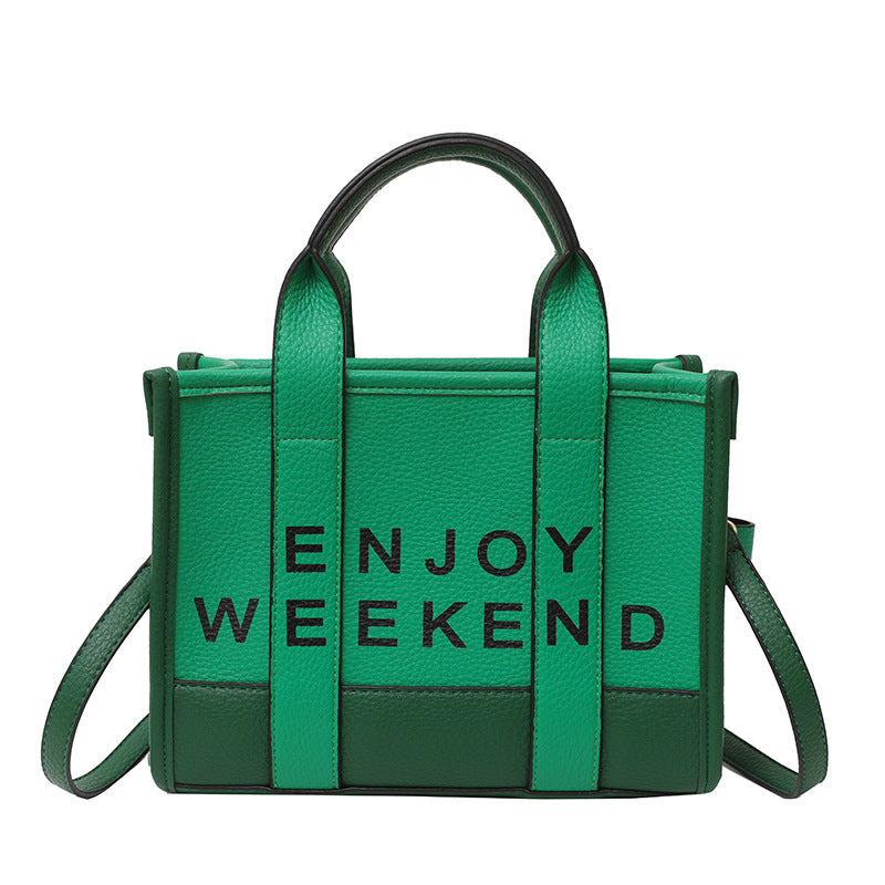 export tote bag lychee pattern women's satchel bag classy fashionprintingletter shoulder crossbody bag