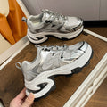 Best selling silver dad shoes women 2026 summer new arrivaleasiest for matchpetites heightened thick solecasual breathable sports shoes