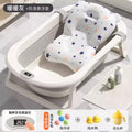 Touchscreen temperature control baby bathtub - foldable infant bathtub for toddlers, sit & lie down bathtub, home bath tub for children, newborn essentials