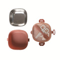 Baby insulated food bowl with water injection, 316 stainless steel baby lunch box, maternity and baby supplies, children's tableware wholesale