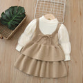 Kidssweaterdress tweed styleknitting long skirtfall and winternew arrivalgirlsweater skirtsuit