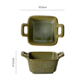 Retro ceramic for home small dipping dish japanese style double-ear side dish restaurant dessert pastry dish ceramic dish flavor dish
