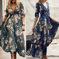 2025 summer: understated luxury, simple chic - plus size women's clothing. unique print design, v-neck, sexy dress