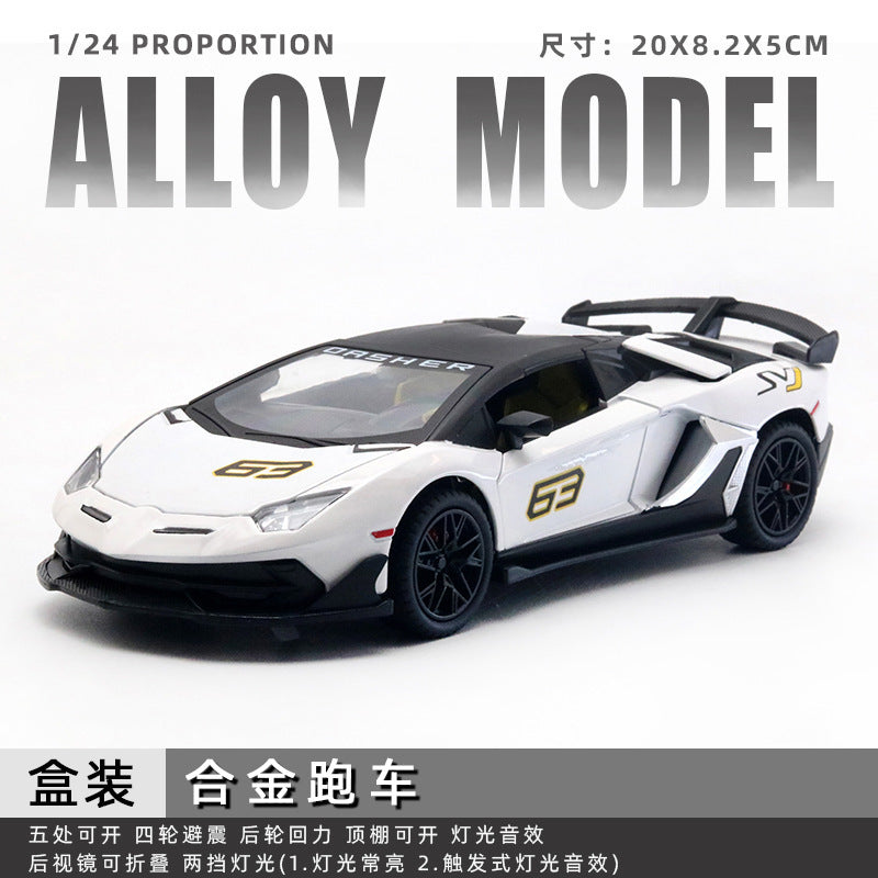 Large jeep wrangler alloy artificial 1:24 model bugatti lambo car kids toy men's gift ornaments