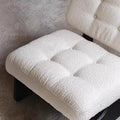 Solid wood single sofa chair - nordic mid-century designer style - living room, balcony, bedroom leisure chair - armless retro mesh