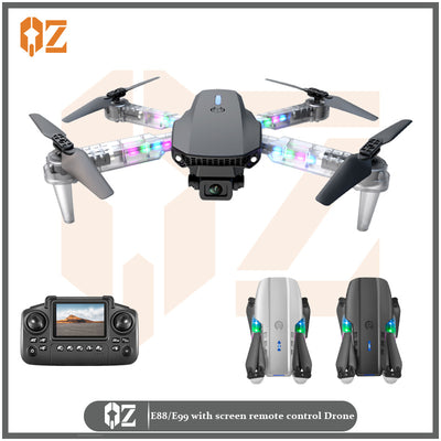 E88 e99 drone - screen control, remote control, dual camera aerial photography aircraft, optical flow positioning, lighting remote control airplane toy